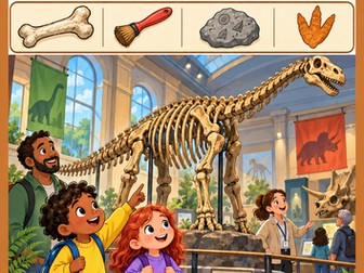 Dinosaur Museum Reading Comprehension and Writing Workbook Grades 1-2