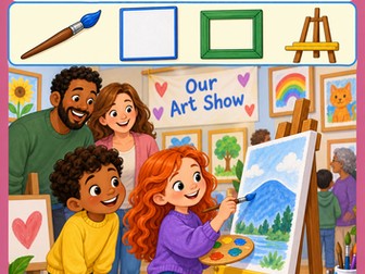 School Art Show Reading Comprehension and Writing Workbook Grades 1-2