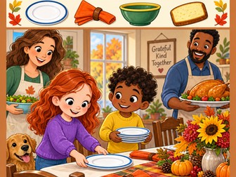Thanksgiving Reading Comprehension and Writing Workbook Grades 1-2