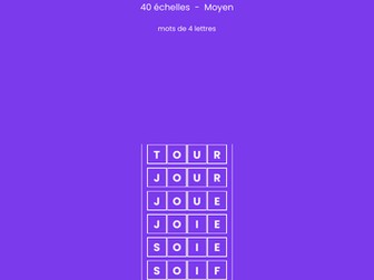 French Word Ladders - 40 Puzzles | 18 Sheets