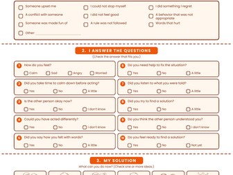 Behaviour Reflection Sheets | 12 Sheets