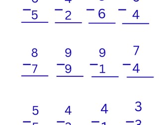 Subtraction Practice Worksheet - 1
