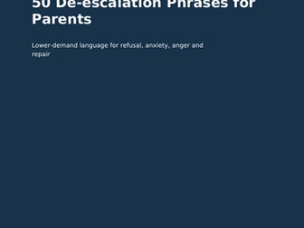 50 De-escalation Phrases for Parents | Autism, ADHD and SEND Support