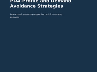 PDA Pathological Demand Avoidance Strategies | Low-Pressure Parent Support
