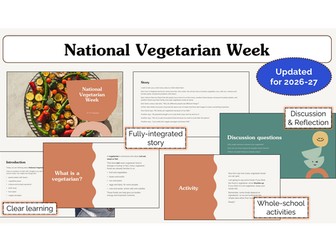 National Vegetarian Week Assembly | KS1 & KS2 | Updated for 2026-27