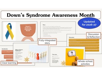 Down’s Syndrome Awareness Month Assembly | KS1 & KS2 | Updated for 2026-27