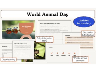 World Animal Day Assembly | KS1 & KS2 | Updated for 2026-27
