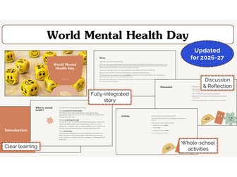 World Mental Health Day Assembly | KS1 & KS2 | Updated for 2026-27