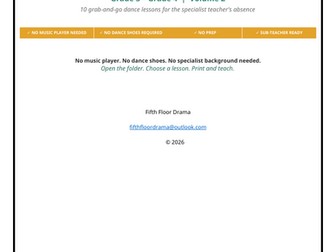 Dance Emergency Sub Plans VOLUME 2 | 3rd–4th Grade
