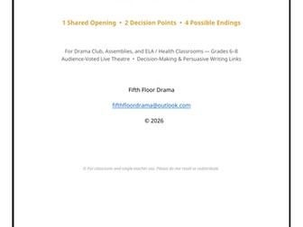Choose Your Own Path: The Bad Call | Branching Decision Drama (Grades 6–8)