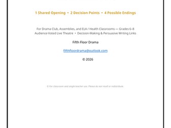 Choose Your Own Path: The Council Vote | Branching Decision Drama (Grades 6–8)