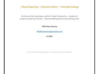 Choose Your Own Path: The Campsite Secret | Branching Decision Drama (Grades 6–8)