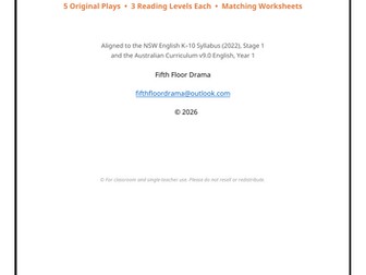 Year 1 Readers Theatre Scripts | Differentiated Fluency Plays & Worksheets