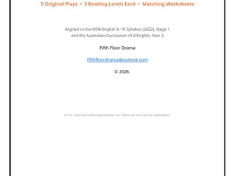 Year 2 Readers Theatre Scripts | Differentiated Fluency Plays & Worksheets