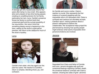 The Returned Character Cheat Sheet