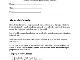 Black British History: 10 Inspiring People | KS2 Reading Comprehension | Updated for 2026-27