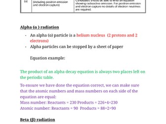 WJEC A level chemistry AS unit 1 topic 1.2: Basic ideas about atoms notes