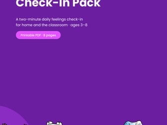 Feelings Check-In Chart and Emotion Cards