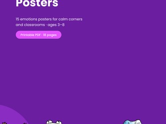 15 Feelings Posters for a Calm Corner