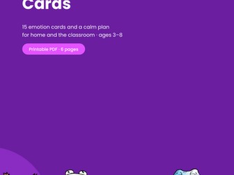 Emotion Cards and Calm Plan for SEND