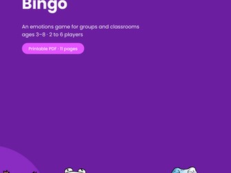 Feelings Bingo: Emotions Game for KS1