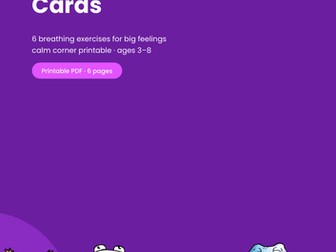 Calm Breathing Cards for a Calm Corner
