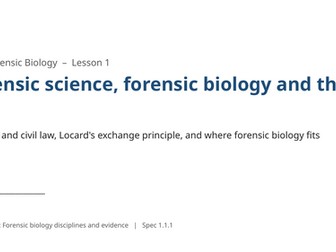AAQ OCR Applied Science F185 NEA - Forensic Biology