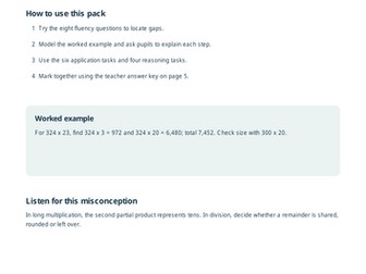 Year 5 Multiplication and Division Pack