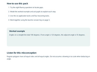 Year 5 Shape and Angles Intervention Pack