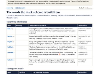 IGCSE ESL 0510 U2 Landscapes & Living Things — EAL Theme Unit