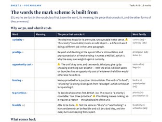 IGCSE ESL 0510 U8 Space & Ambition — EAL Theme Unit