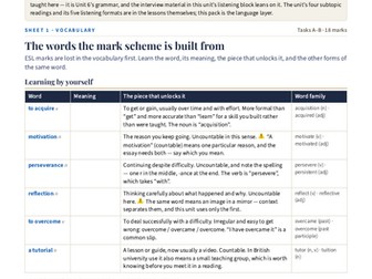 IGCSE ESL 0510 U9 Learning & Growth — EAL Theme Unit