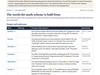 IGCSE ESL 0510 U12 Adventure & Survival — EAL Theme Unit