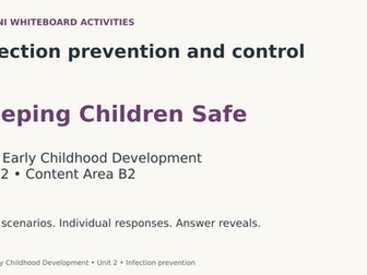 Mini Whiteboard AAQ Early Childhood Development Unit 2 B2: Infection Control