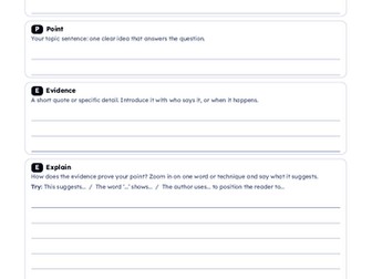 Analytical Writing Worksheet Pack (KS3)