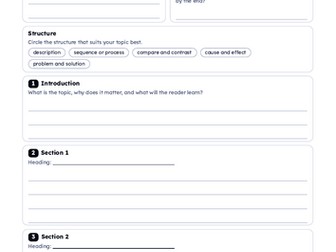 Informative Writing Worksheet Pack (KS3)