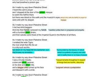 YEAR 9 ENGLISH LITERATURE: "The Yellow Palm" poetry analysis