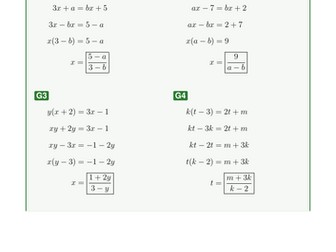 changing the subject of a formula