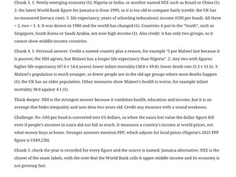 AQA GCSE Geography: Changing Economic World Homework