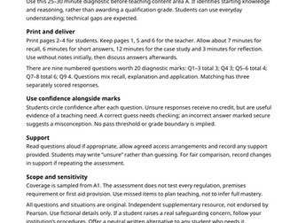 Initial Assessment AAQ Early Childhood Development Unit 2: Content Area A with An