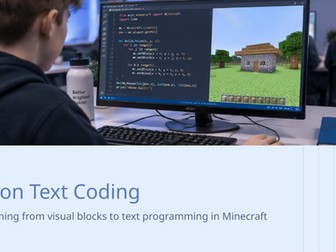 KS3 Minecraft Education: Coding Lesson 10 Computer Science