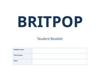 Britpop - Student Booklet