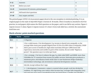Changing Economic World: 14 AQA GCSE Lessons