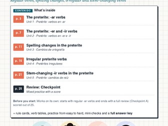 Spanish Preterite Tense Worksheets: Regular and Irregular Past Tense, with Answers (KS3)