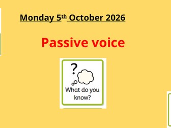 Passive voice-Passive Voice Lesson and Worksheets (Year 5/ 6 SPaG)