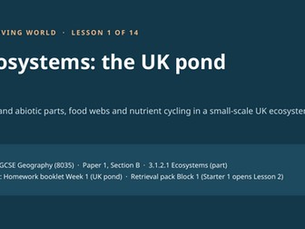 The Living World: The UK Pond Ecosystem