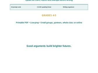 Opinion Writing Oral Rehearsal Cards | Speaking Activities