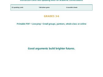 Respectful Disagreement Sentence Stems | Speaking and Listening Grades 3-6