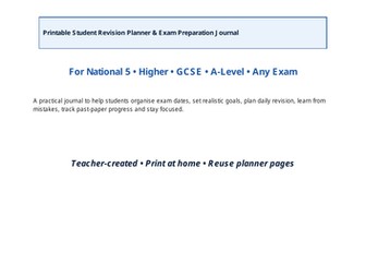 Exam Success Journal – Revision Planner & Study Tracker