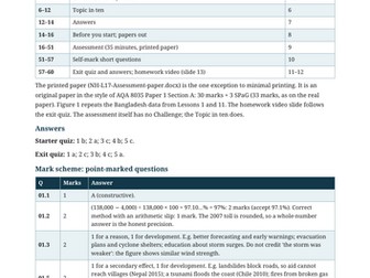 Natural Hazards: 17 AQA GCSE Lessons
